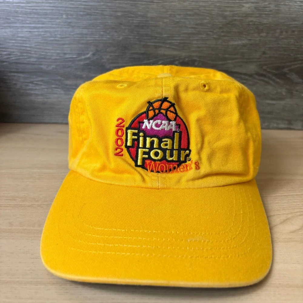 Vintage Final Four Hat Cap Strap Back Womens Yellow Texas 2002 Adjustable
